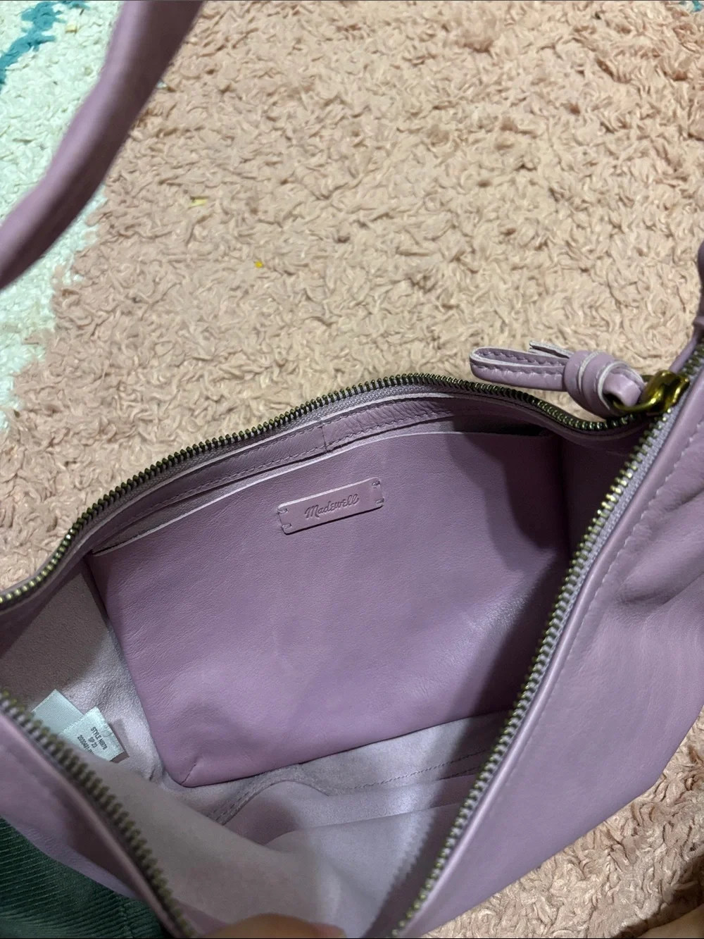 Madewell Lilac Leather Shoulder Bag - Women